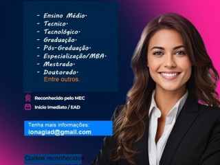 Cursos Superior EaD - Pague só após receber